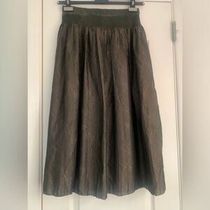 J.Mclaughlin Theda Bronze Metallic Midi Skirt Size Small Original $238-